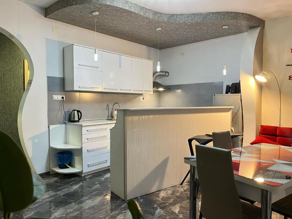 Kuchyň nebo kuchyňský kout v ubytování Oasis Mtskheta