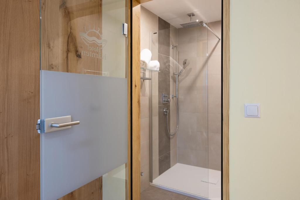 Koupelna v ubytování Hotel Kärnten