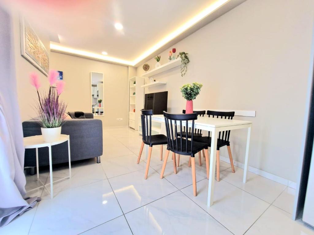 TV/trung tâm giải trí tại Apartamento Nicole en el centro de Alcalá