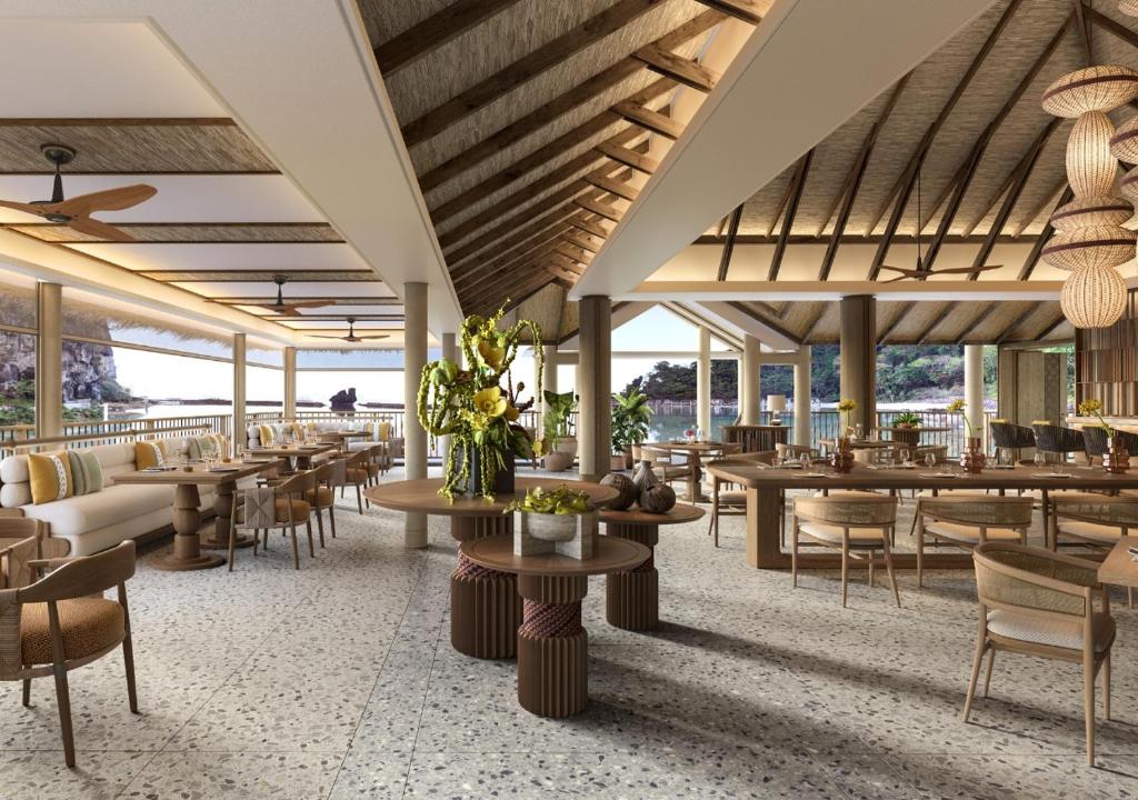 Restaurace v ubytování El Nido Resorts Lagen Island