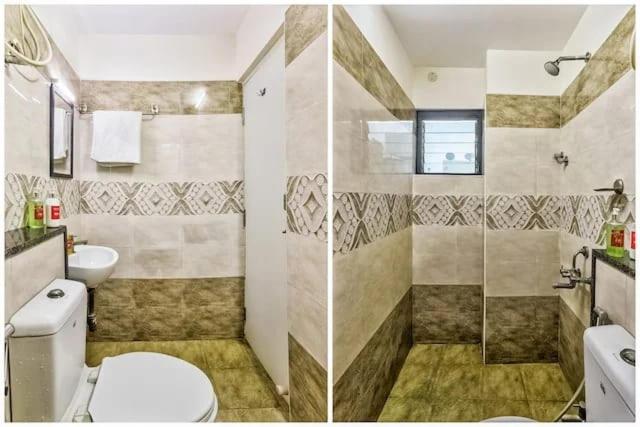 Koupelna v ubytování Sahana Residency