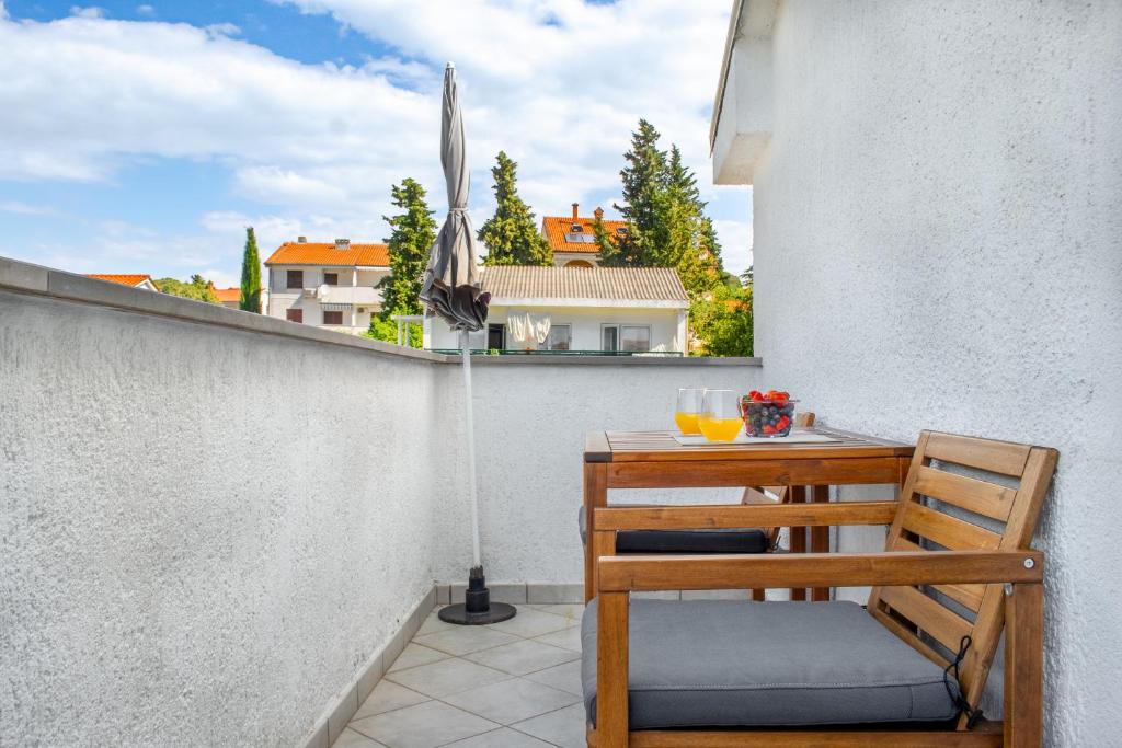 Balkón alebo terasa v ubytovaní Seaside apartments Petar