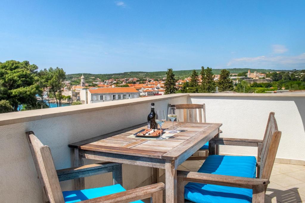 Balkón alebo terasa v ubytovaní Seaside apartments Petar