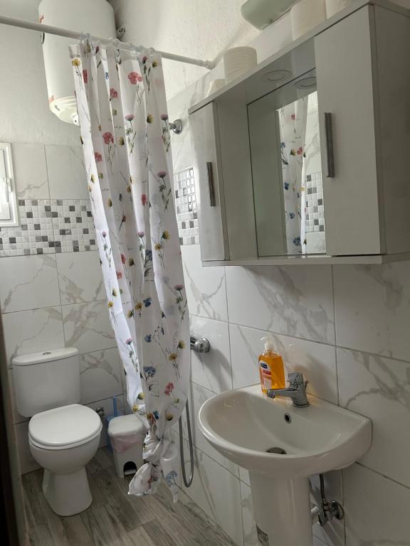 Koupelna v ubytování ZeusPlace Akti Platamonas