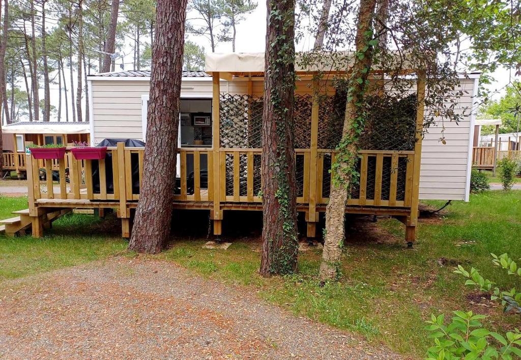 Zahrada ubytování MOBIL HOME à SEIGNOSSE dans les Landes près de la mer