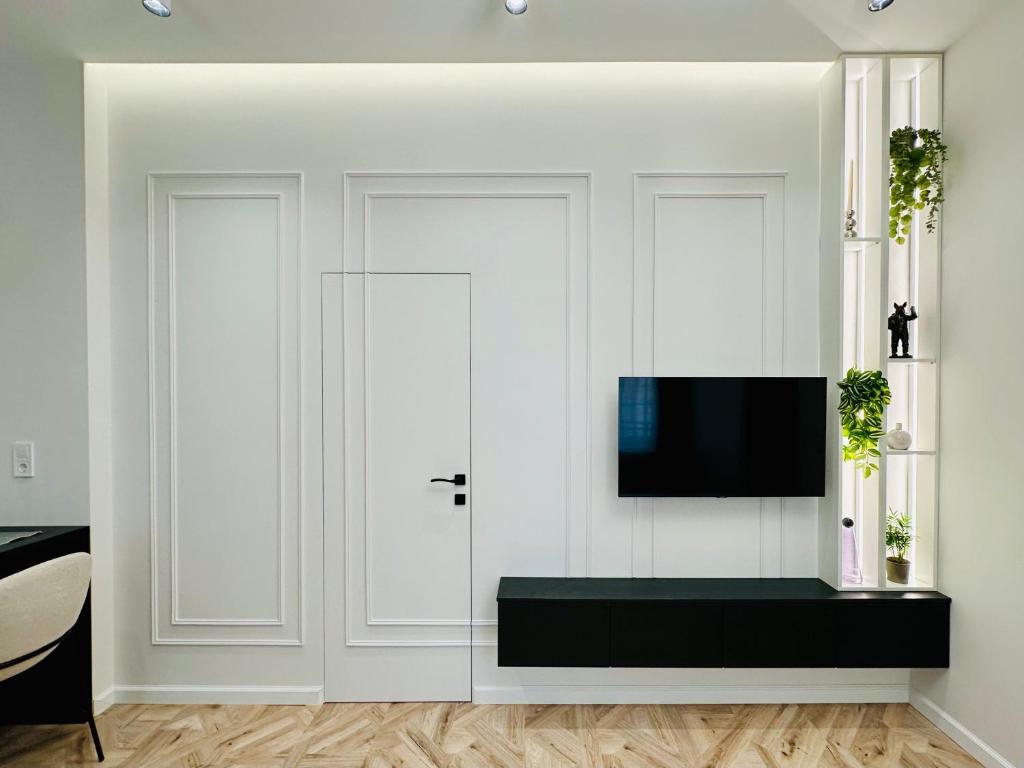 TV a/nebo společenská místnost v ubytování Szekely at Andrassy Suite -SZM4