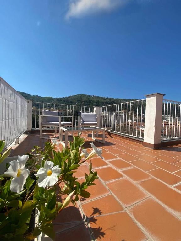Balkón nebo terasa v ubytování B&B Unique