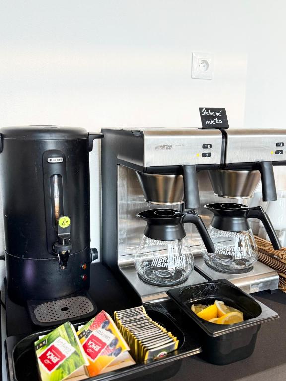 Kuchyň nebo kuchyňský kout v ubytování Amenity Apartmány Perná