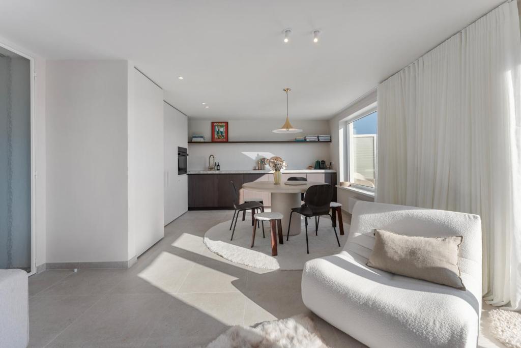 Χώρος καθιστικού στο Stijlvol design app - eindeloos uitzicht op groen!