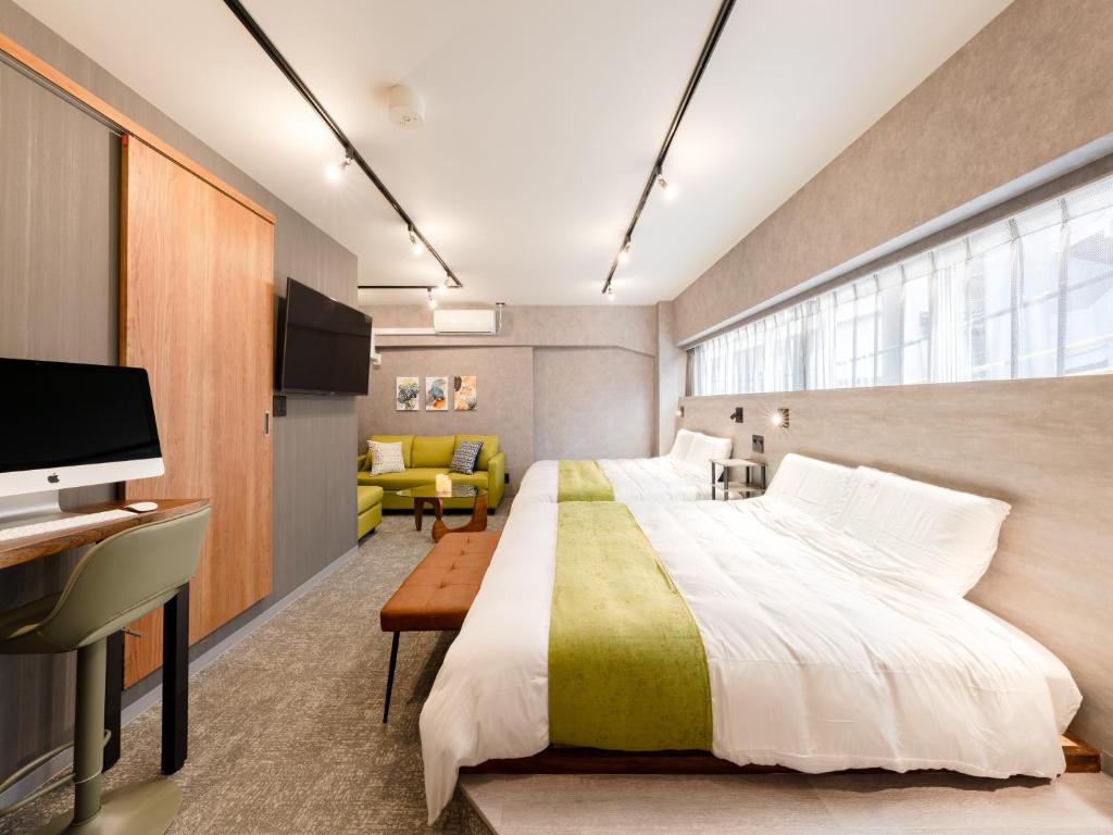Televiisor ja/või meelelahutuskeskus majutusasutuses Akihabara Sta 13min, Kanda Sta 10min,Ogawamachi 2min,Hotel Prime Inn Kanda,
