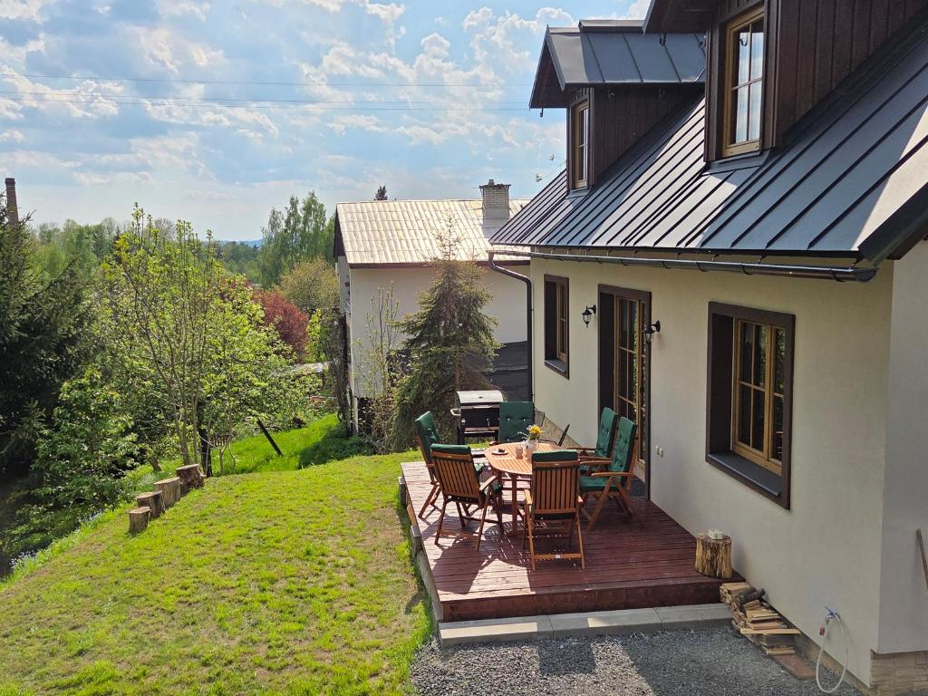 Zahrada ubytování Chalupa U Maňouse