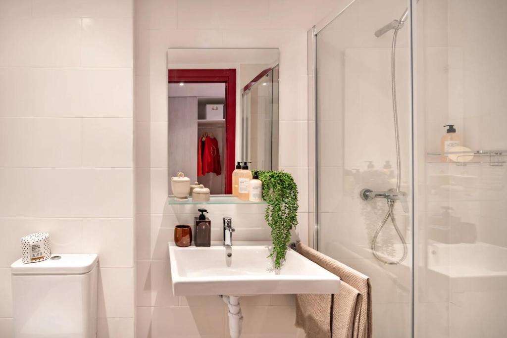 Koupelna v ubytování Soto House Pamplona