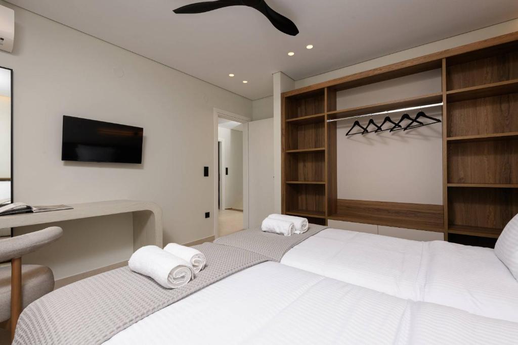 Postel nebo postele na pokoji v ubytování Odeum Luxury Living