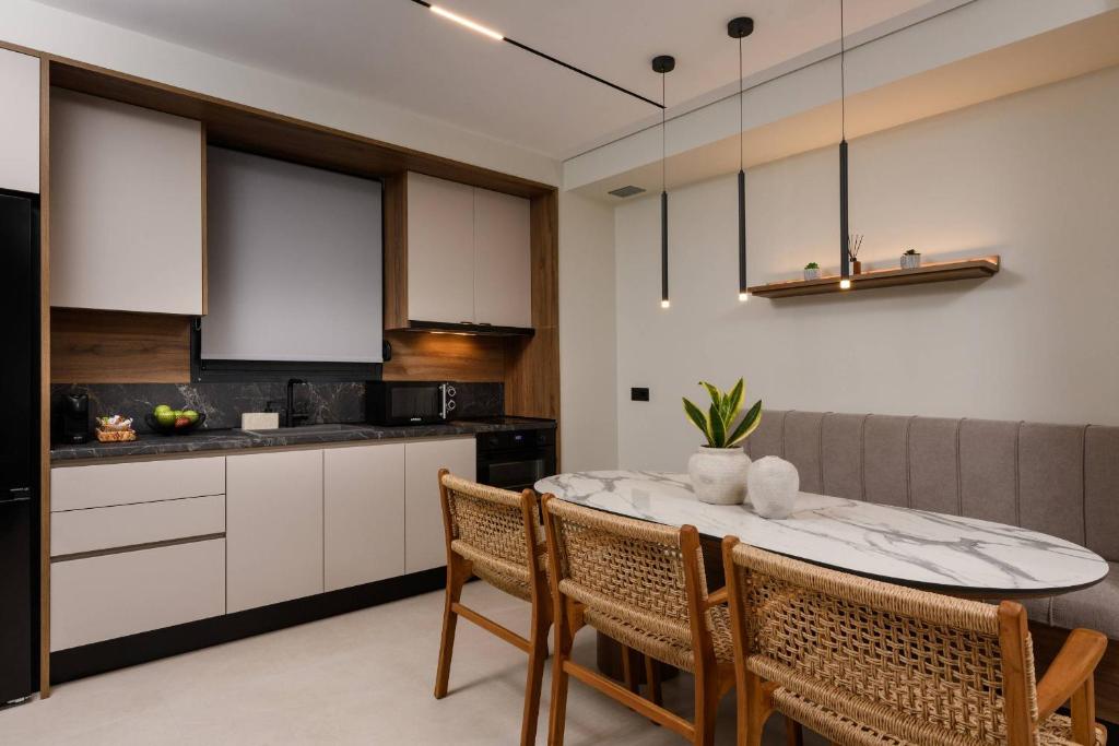 Kuchyň nebo kuchyňský kout v ubytování Odeum Luxury Living
