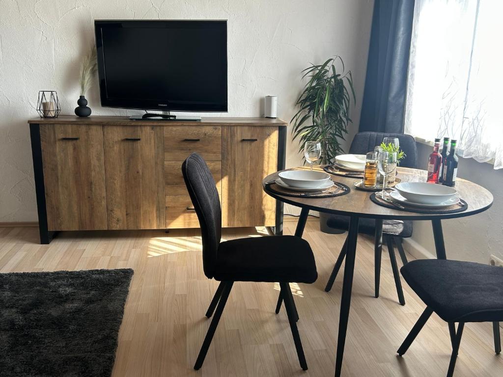 TV a/nebo společenská místnost v ubytování Gästezimmer Mia