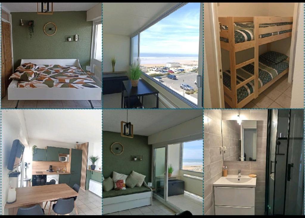 Η κουζίνα ή μικρή κουζίνα στο L'Emeraude, les pieds dans l'eau