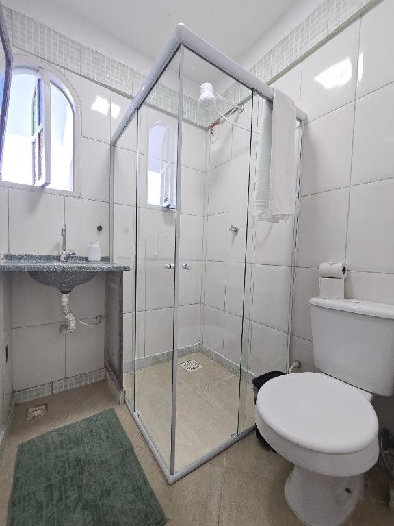 Koupelna v ubytování Hostel Chico Lessa