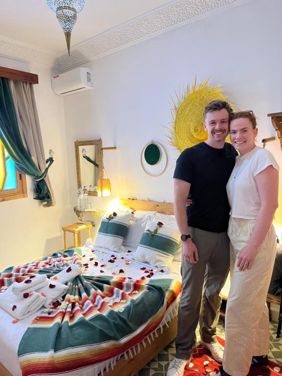 Postel nebo postele na pokoji v ubytování Dar Rif Kebdani