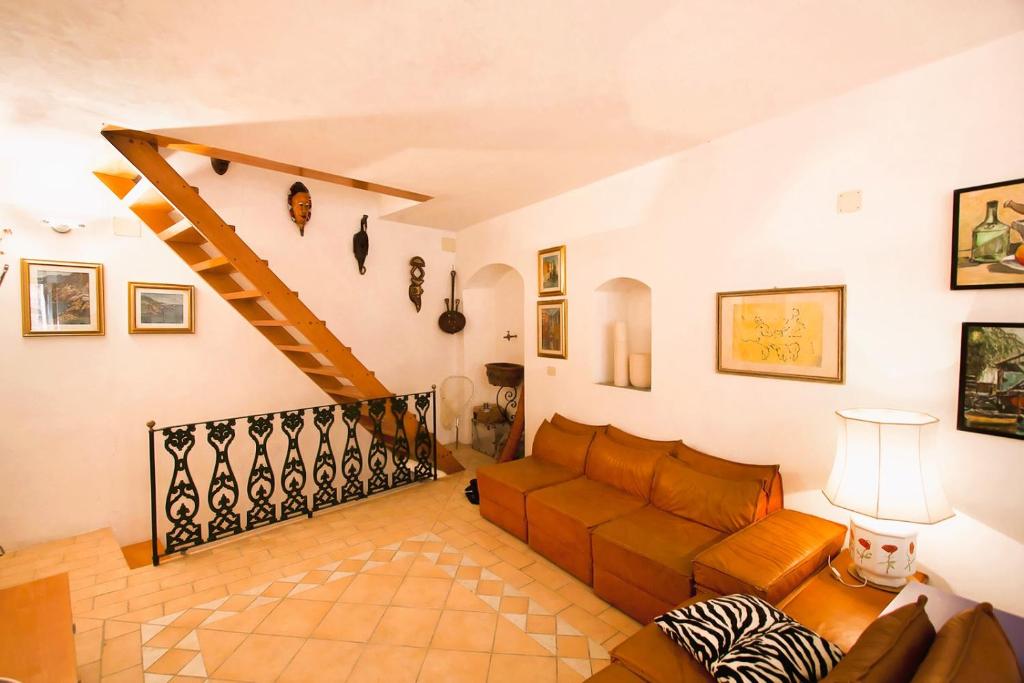 Χώρος καθιστικού στο Riomaggiore Fisherman's House with CarPark