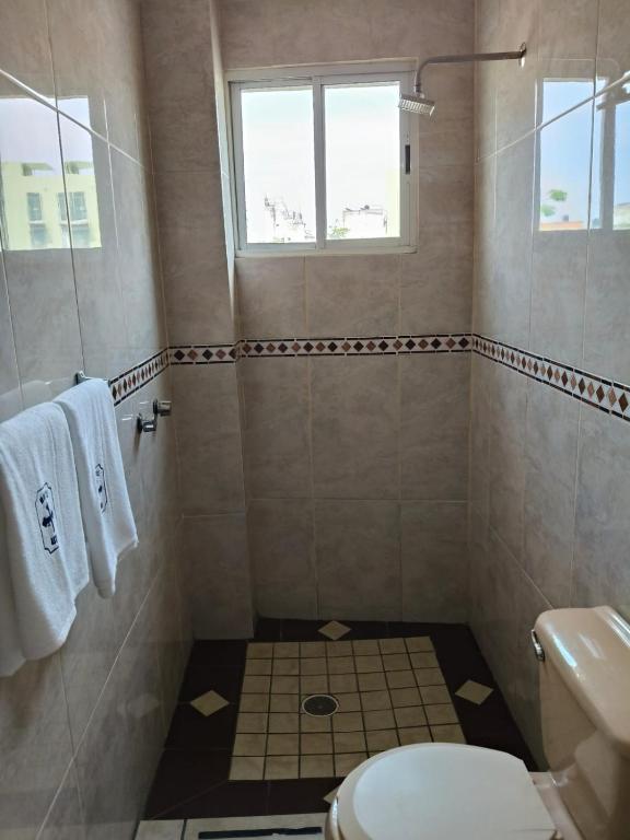Koupelna v ubytování Hotel Astur