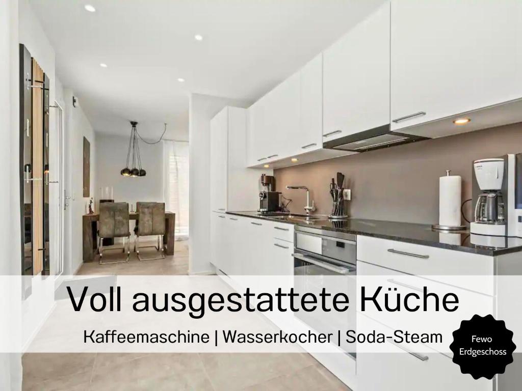 Kuchyň nebo kuchyňský kout v ubytování Ferienhausträume-Bodensee Bergstrassen Apartments