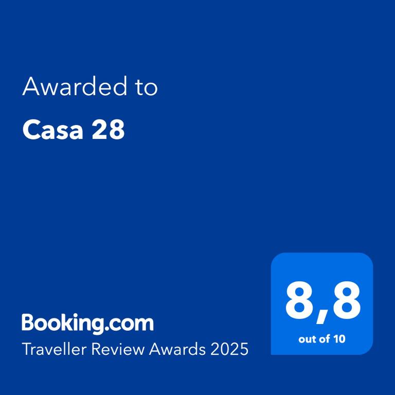 Сертификат, награда, вывеска или другой документ, выставленный в Casa 28