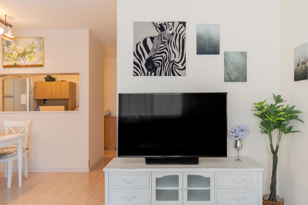 TV a/nebo společenská místnost v ubytování 島屋Minn
