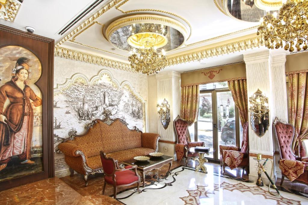 Posezení v ubytování Daru Sultan Hotels Galata