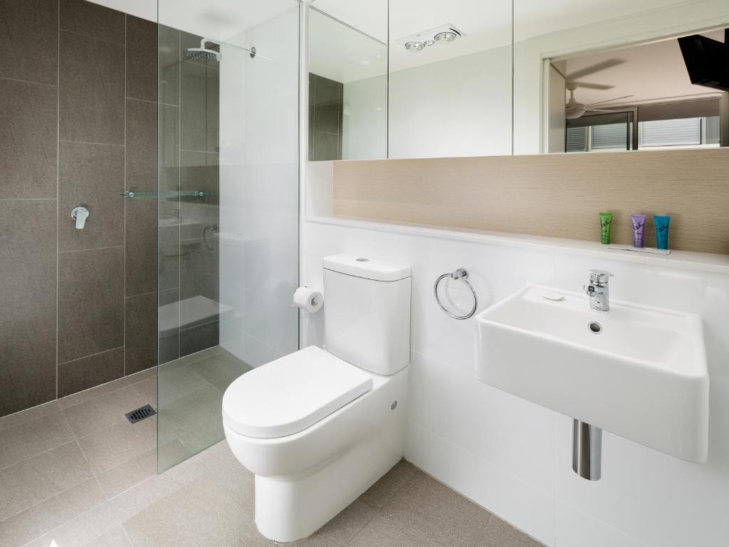 Koupelna v ubytování Hamilton Executive Apartments