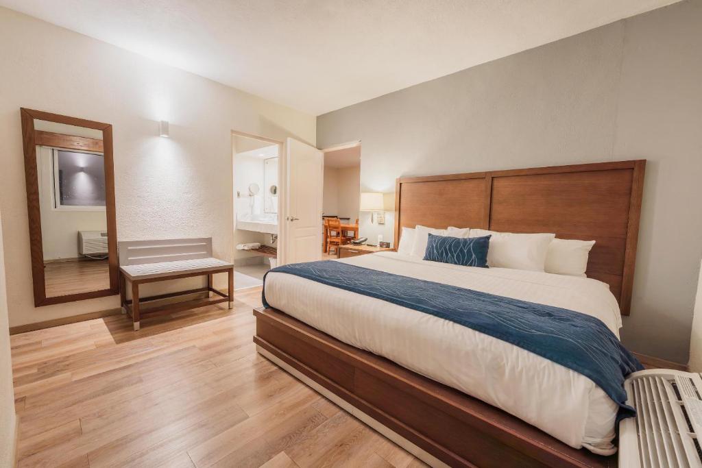 Postel nebo postele na pokoji v ubytování Comfort Inn Monterrey Valle