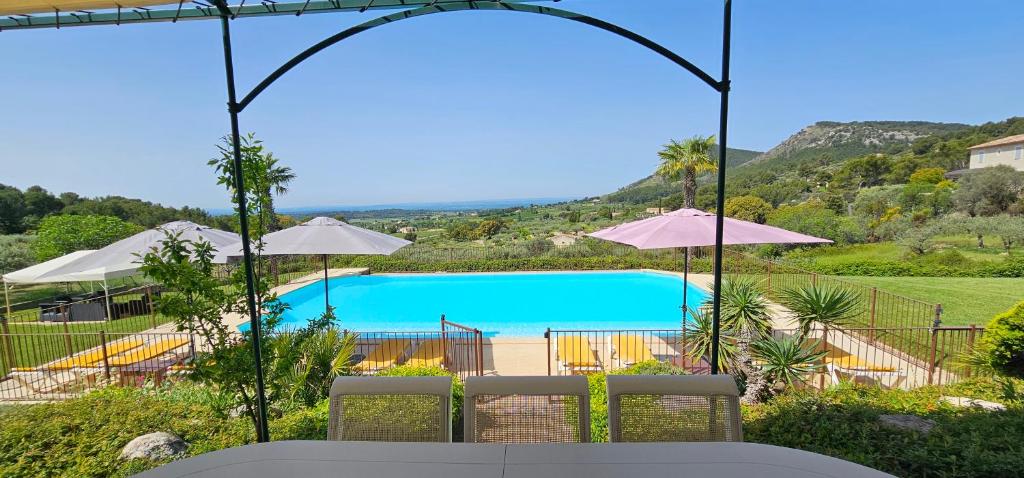Der Swimmingpool an oder in der Nähe von Gîte Palma, vue exceptionnelle vallée Provençale