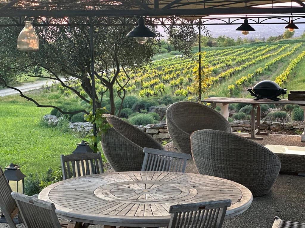 Zahrada ubytování Chambre dans bastide au milieu des vignes