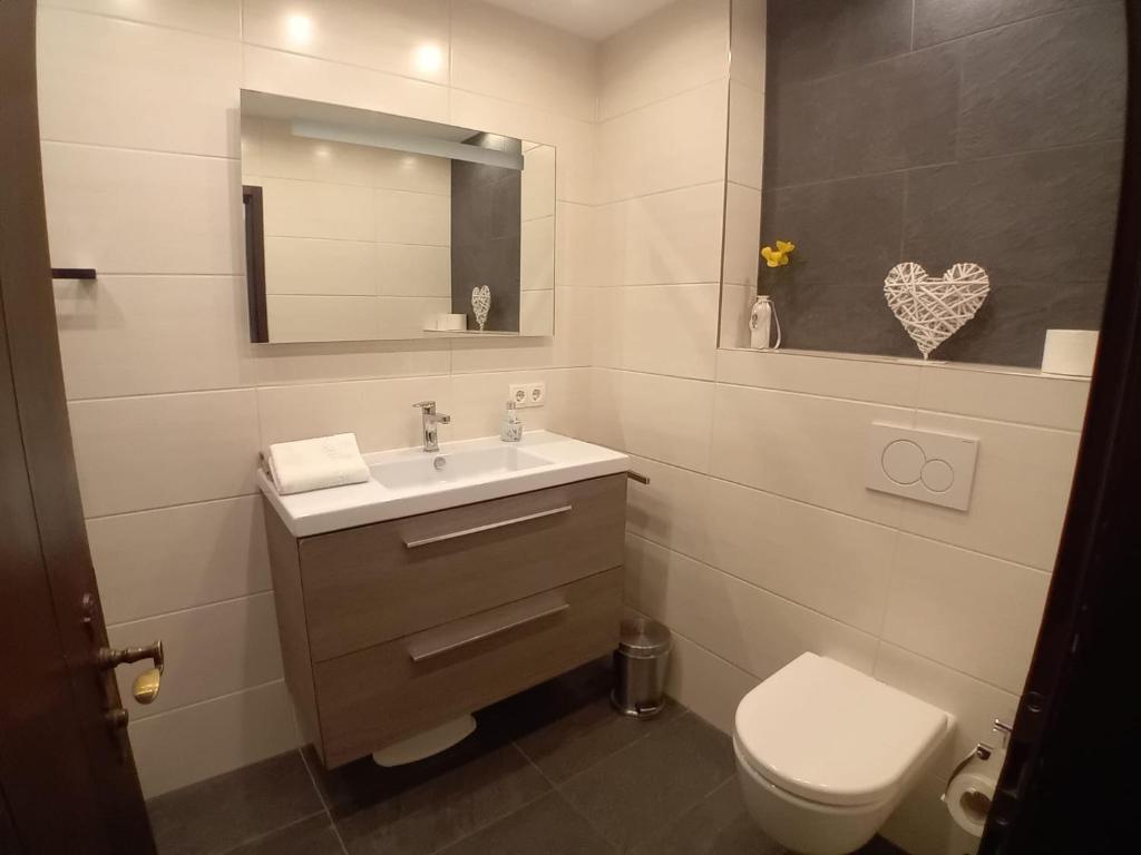 Kúpeľňa v ubytovaní Appartement Rianne/Landhaus Almidyll