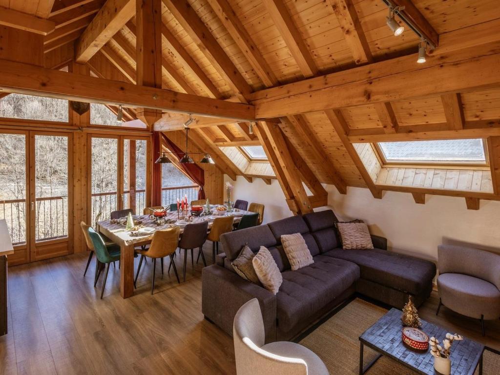 Χώρος καθιστικού στο Chalet Triplex 12 Pers., Luxe, Exposé Sud-Est, Proche Pistes, Animaux Acceptés - FR-1-263-156