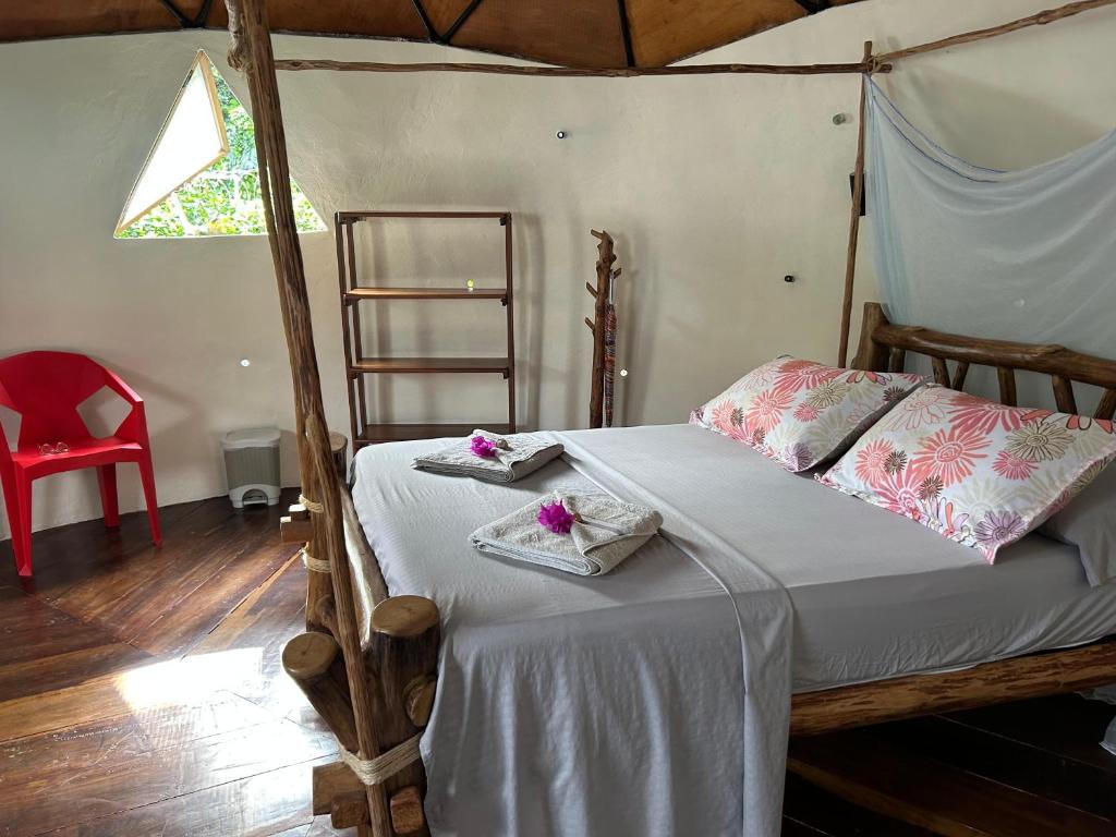 Postel nebo postele na pokoji v ubytování Mi casa es tu casa- Glamping y Casa de Campo