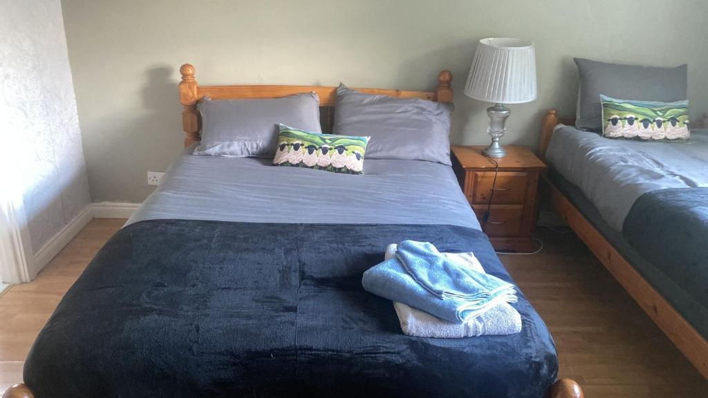 Postel nebo postele na pokoji v ubytování Gra accommodations athy