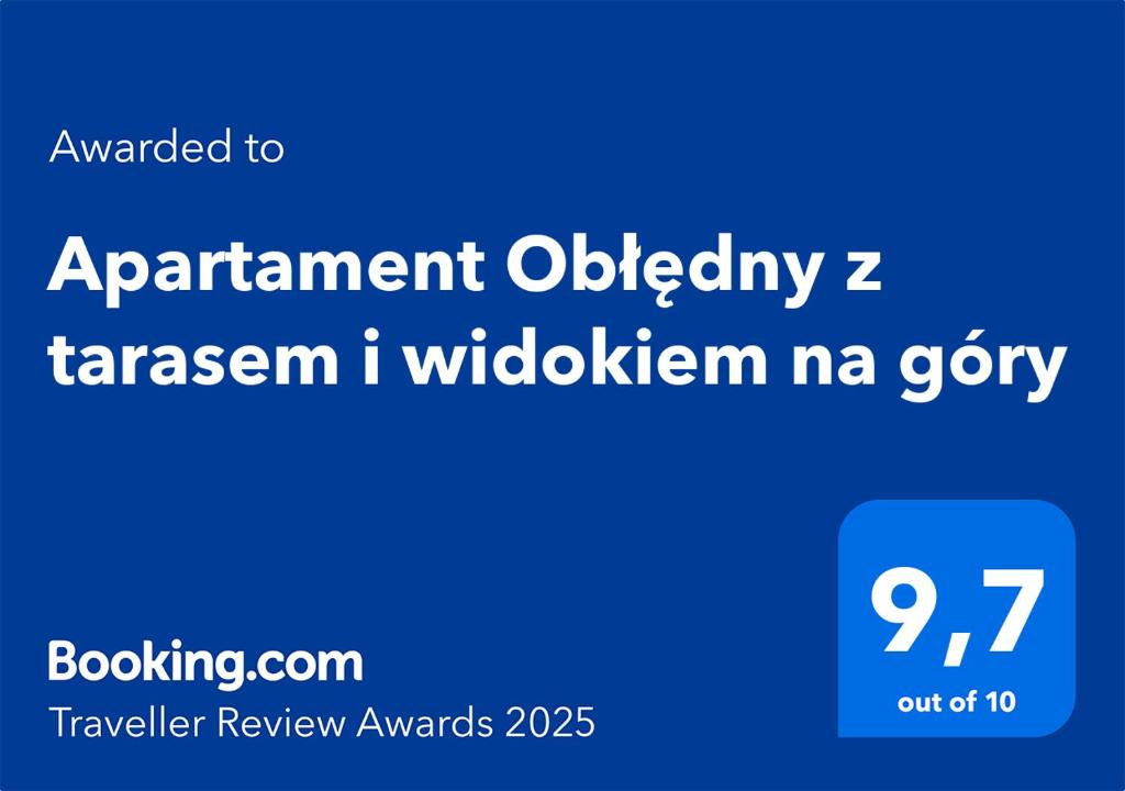 Certifikát, ocenenie alebo iný dokument vystavený v ubytovaní Apartament Obłędny z tarasem, widokiem na góry i miejscem do przechowywania rowerów w Kudowie-Zdroju
