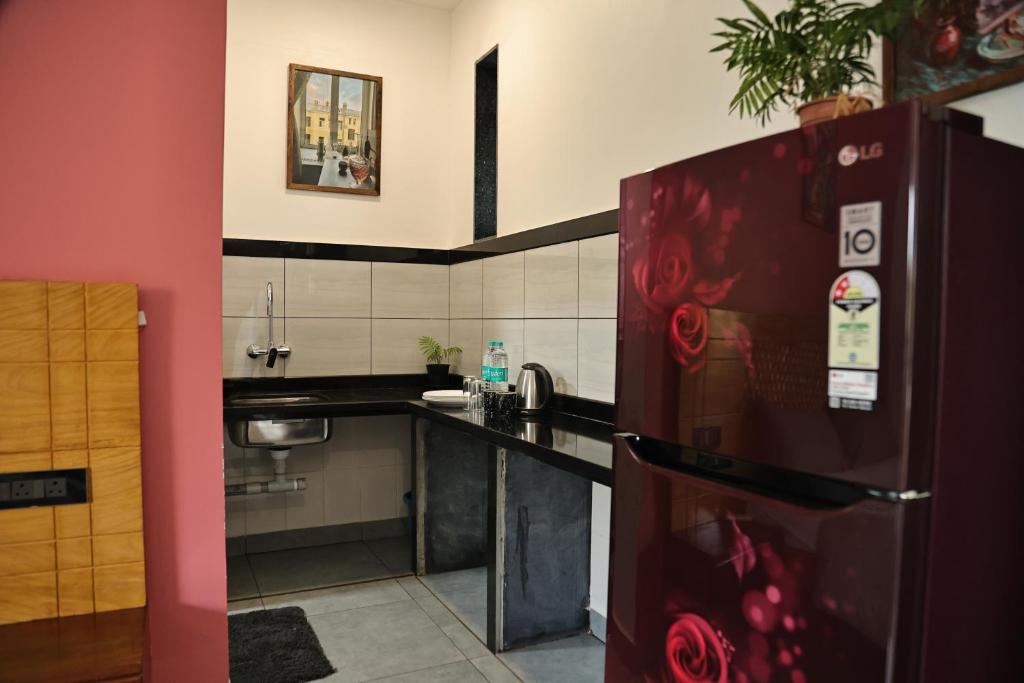 Majoituspaikan Fusion Home keittiö tai keittotila