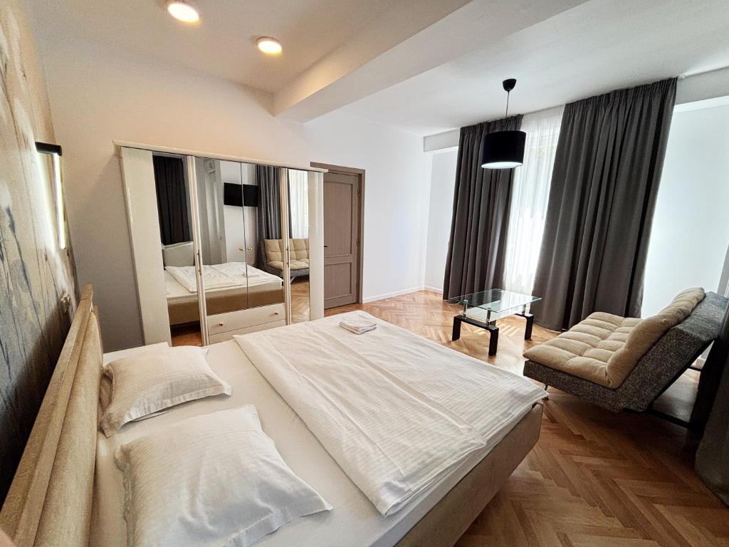 Postel nebo postele na pokoji v ubytování Vila A&B
