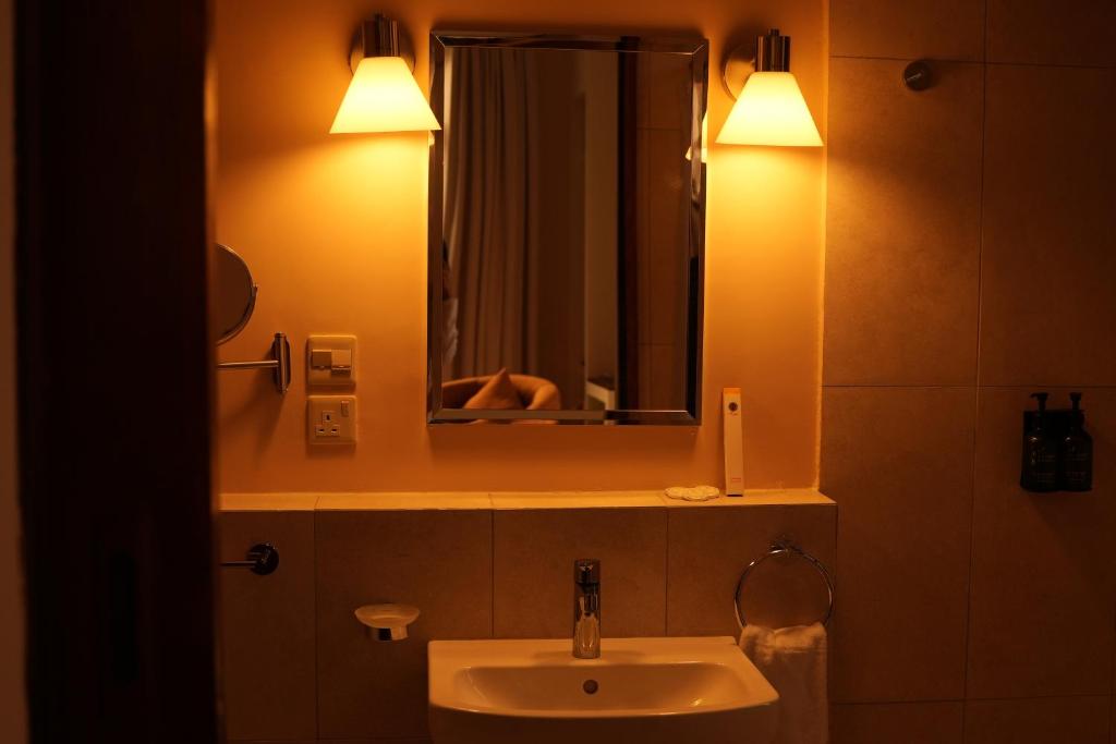 Koupelna v ubytování Wadi Sader