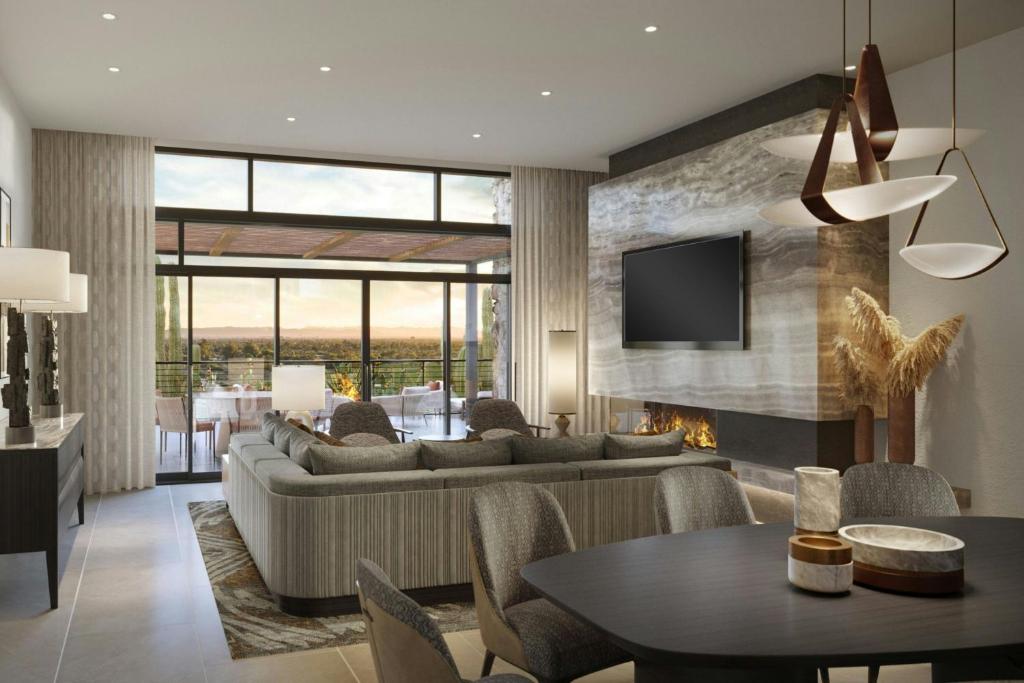 Posezení v ubytování The Canyon Suites at The Phoenician, a Luxury Collection Resort, Scottsdale