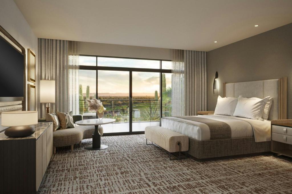 Postel nebo postele na pokoji v ubytování The Canyon Suites at The Phoenician, a Luxury Collection Resort, Scottsdale