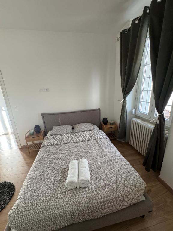 Posteľ alebo postele v izbe v ubytovaní Les gentianes