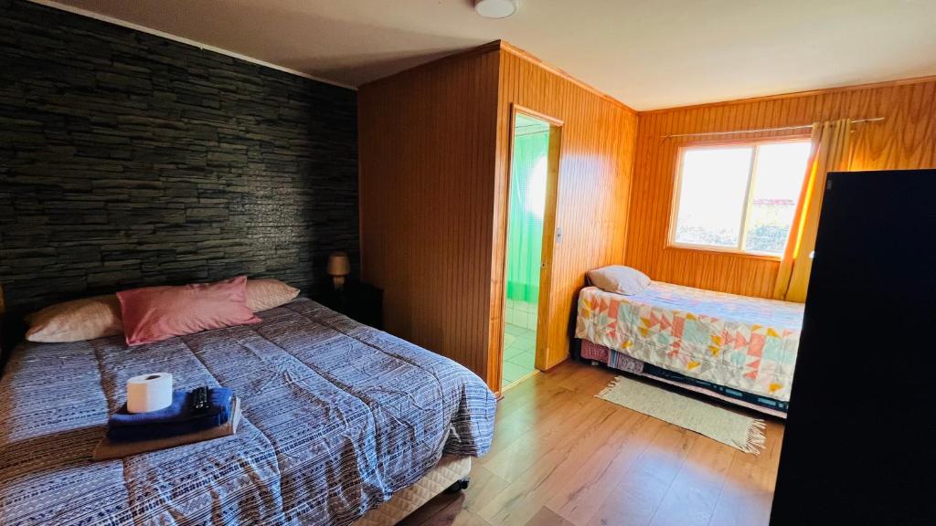 Postel nebo postele na pokoji v ubytování Hostal Santa Fe