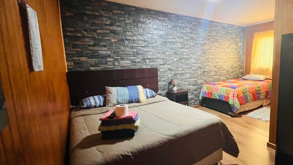 Postel nebo postele na pokoji v ubytování Hostal Santa Fe
