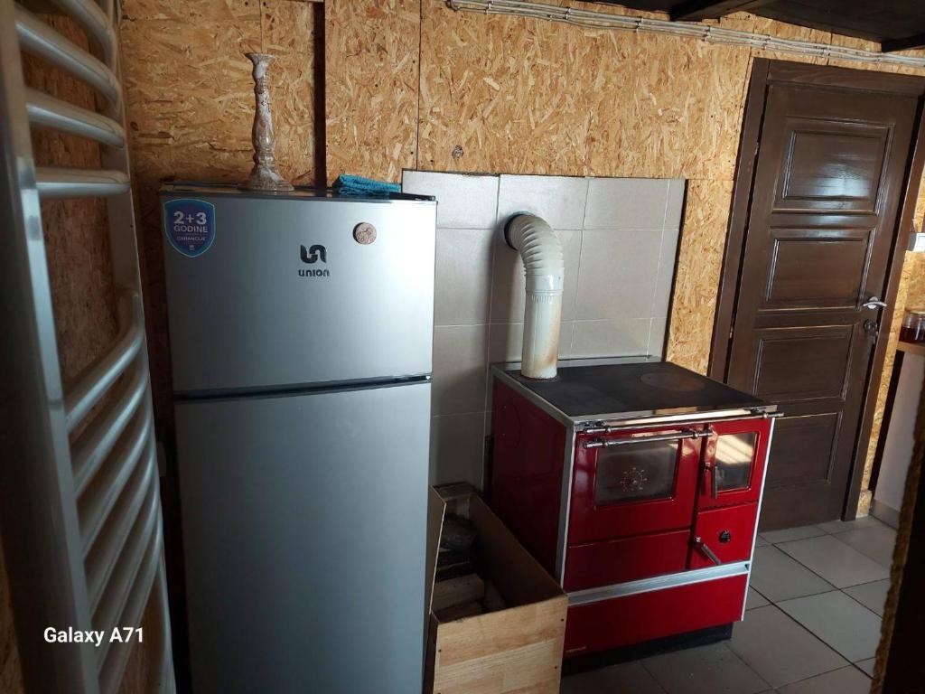 Kuchyň nebo kuchyňský kout v ubytování Legat tri brata