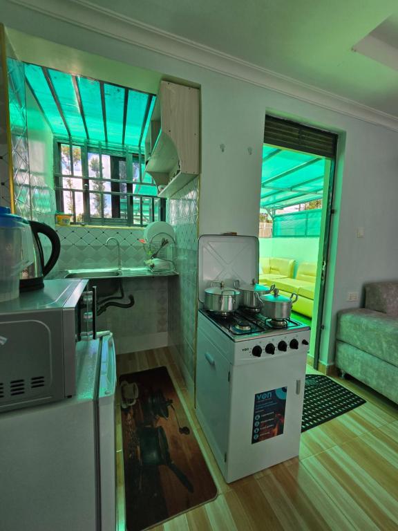 Kuchyň nebo kuchyňský kout v ubytování Neim Homes