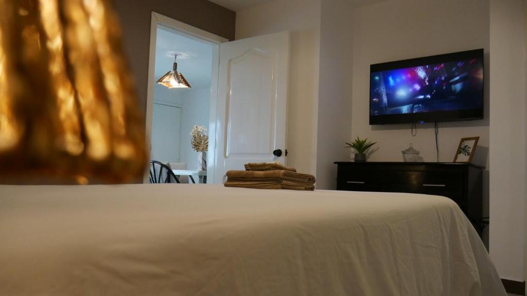 TV a/nebo společenská místnost v ubytování Park View Hostel & Suites