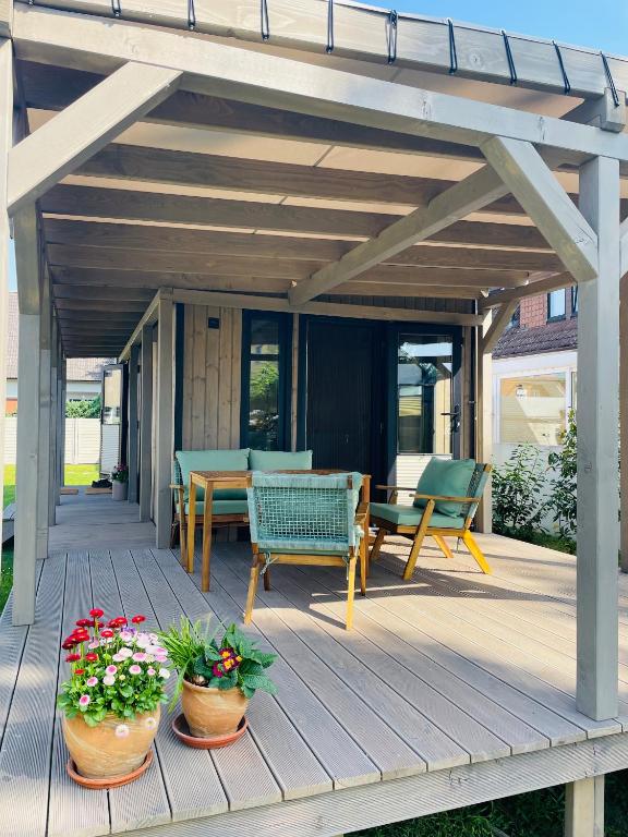 Balkón nebo terasa v ubytování Tinyhaus Josie von Tinyhaus Steinhude