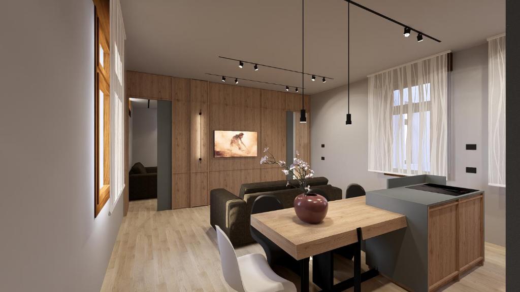 Kuchyň nebo kuchyňský kout v ubytování Hotel Vivit ***S